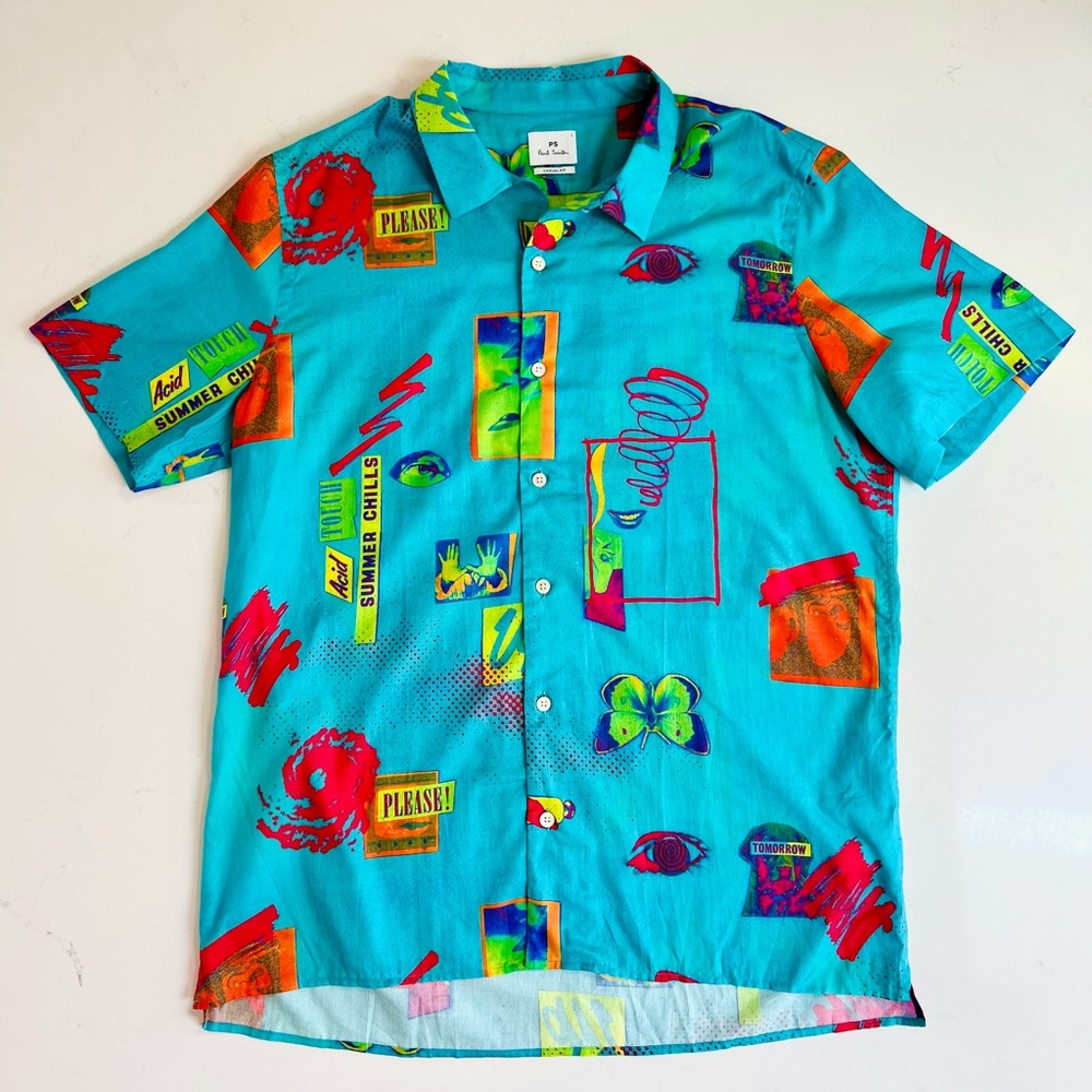Paul Smith Acid Summer Vacation Shirt. Size Casual Fit.
